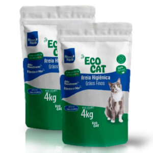 Areia Higiênica EcoCat Grãos Finos - Kit 2 produtos